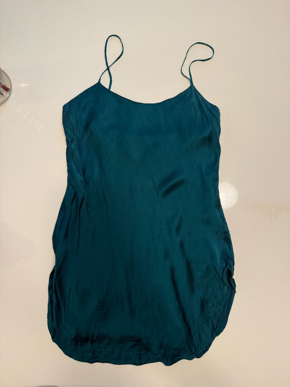 Vintage Victoria's Secret Gold Label Teal Silk Camisole